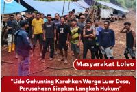 Dok: Massa dari Desa Loleo yang di kerahkan oleh Lido Ke Desa Fluk 