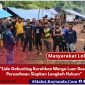Dok: Massa dari Desa Loleo yang di kerahkan oleh Lido Ke Desa Fluk 